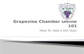 Grapevine Chamber Online 101 - Add a Hot Deal
