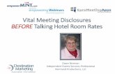 Vital Meeting Disclosures Before Talking Hotel Room Rates