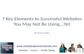 7 Key Elements for  Successful Websites