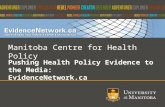 Pushing Health Policy Evidence to the Media: EvidenceNetwork.ca