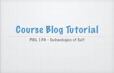 Course Blog Tutorial