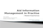 Batten aid information management in practise malawi experiences