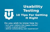 Usability Testing - 10 Tips For Getting It Right
