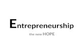 Entrepreneurship   the new hope