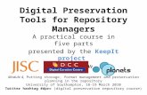 KeepIt Course 4: Putting storage, format management and preservation planning in the repository