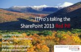 ITPro's taking the SharePoint 2013 Red Pill