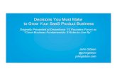 Growing Your SaaS Product Business