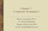 Corporate and Growth Strategy