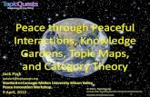 Peace through knowledge gardens, topic maps and category theory
