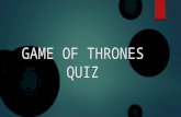 Game of thrones answers