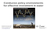 A Conducive policy environment for effective investment in water - Dr. Rudolph Cleveringa, IFAD, Italy