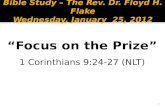 012512 focus on the prize