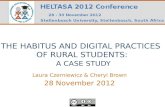 Rural students' habitus & technology practices