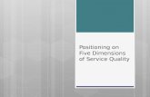 Positioning on five dimensions of service quality