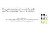 Financial Assistance Internal Controls and Administrative ...