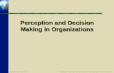 Perception and Decision Making in Organizations