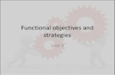 Functional objectives and strategies