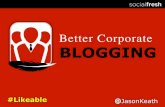 Better Corporate Blogging