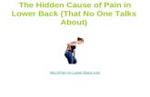 The hidden cause of pain in lower back