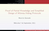 Proofs of Partial Knowledge and Simplified Design of Witness Hiding Protocols