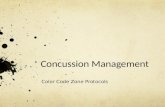 Concussion Management: Color Code Zones