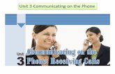 Unit 03 : Communication on the Phone