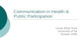 Communication in health and Public Participation