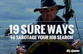 19 ways to sabotage your job search