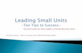 Small Business Units - Ten Tips to Success -