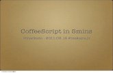 CoffeeScript in 5mins
