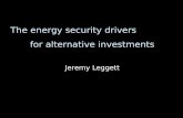 The Energy Security Drivers For Alternative Energy Investments