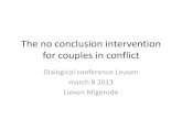 The no conclusion intervention for couples in conflict