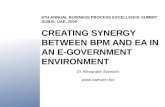 Creating synergy between BPM and EA in an e-government environment