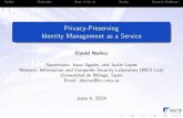 Privacy Preserving Identity Management as a Service