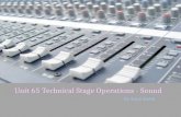 Unit 65   technnical stage operations - sound
