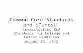 Common core standards workshop
