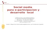 Social media para e-participacion y desarrollo  local