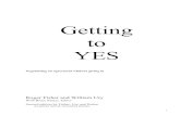 Getting to yes - Negotiation