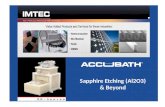 Sapphire Etching (Al2O3) & Beyond - IMTEC Acculine