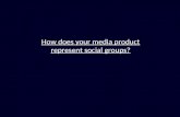 Evaluation - How does your media product represent social groups?
