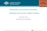 Modeling and inversion related activities at Geoscience Australia - September 2014