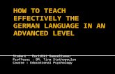How to teach effectively the german language in
