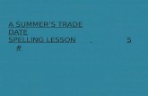 A summer's trade spelling lesson