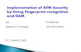 ATM Security by using Fingerprint Recognition And GSM