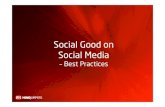 Social Good on Social Media - Best practices