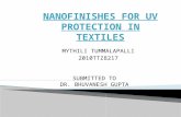 Nanofinishes for UV protection in textiles