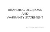 Branding decisions