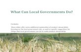 8 What can local governments do?