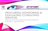 Consulting procurement monitoring & evaluation