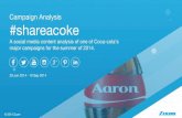 Social Media Campaign Analysis :: Coca-cola's #shareacoke